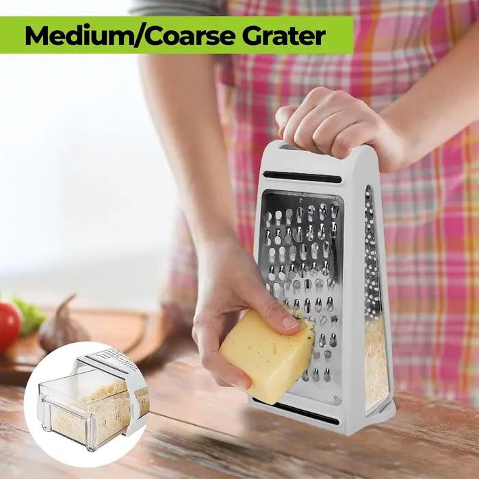 Râpe à fromage avec récipient pour légumes de cuisine