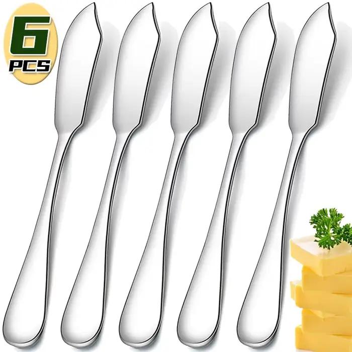 Couteau à beurre en acier inoxydable multifonctionnel pour fromage confiture et pain variété de couleurs pour cuisine moderne occasions spéciales