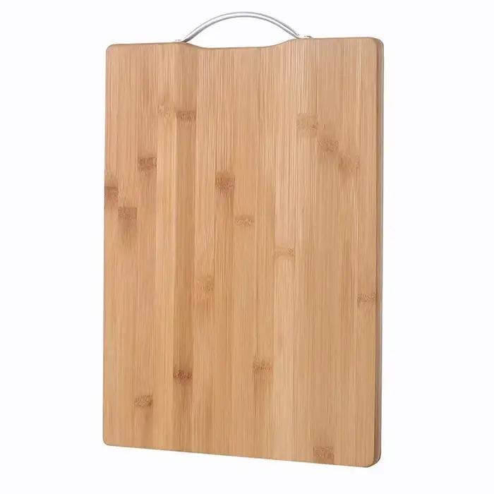Planche à découper de cuisine en bambou naturel, grande planche à découper rectangulaire, planche à découper en bois massif épais disponible des deux côtés