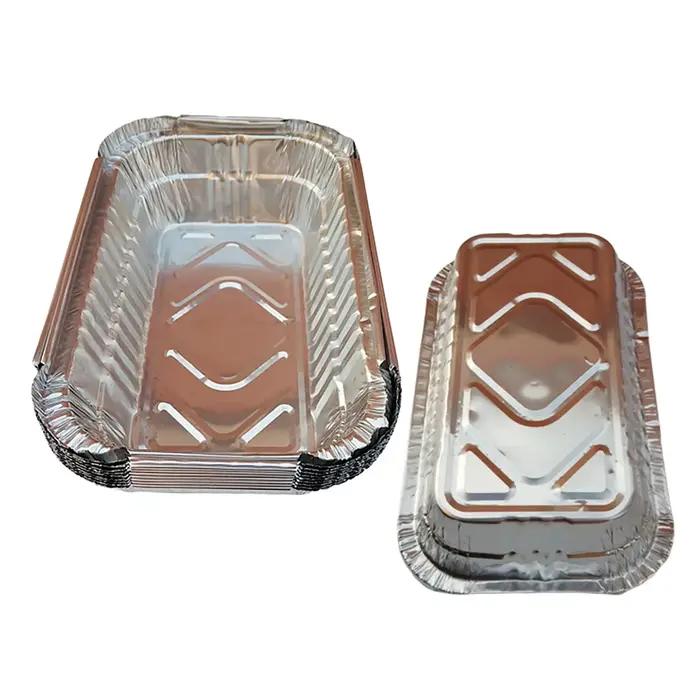 Paquet de 10 casseroles d'égouttement de gril de papier d'aluminium pour le rôtissage de BBQ Weber 700ml