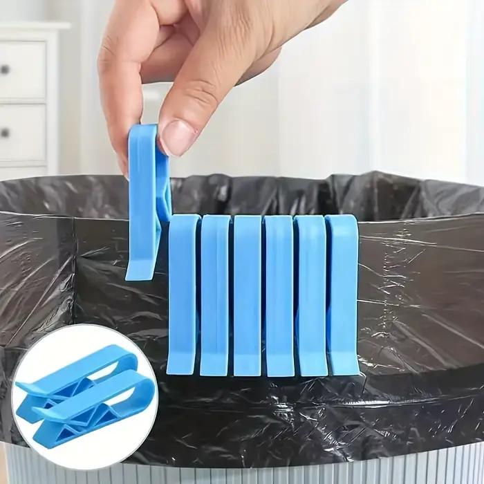 10 clips innovants pour poubelles – support de sac poubelle sûr et antidérapant, clips latéraux séparateurs élégants, pratique pour un usage domestique