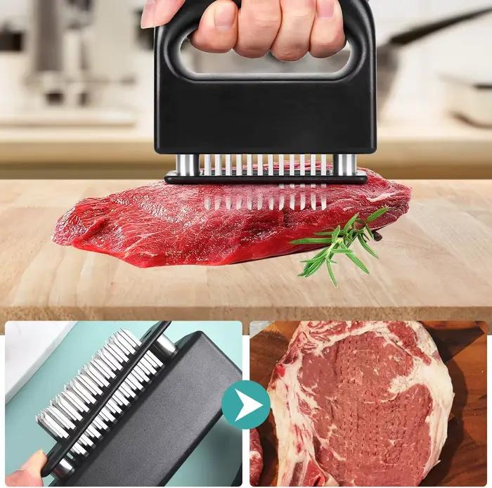 48 lames aiguille viande attendrisseur acier inoxydable couteau
