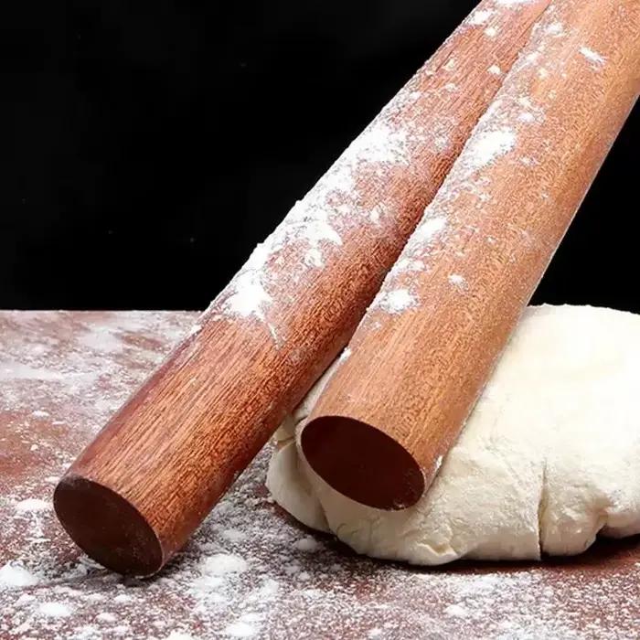 Rouleau à pâtisserie en bois massif sans panorama naturel