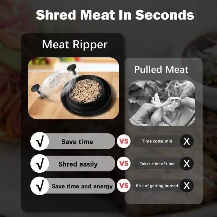 Outil de broyage de viande et de volaille, hachoir de viande, broyeur de poulet professionnel, base antidérapante, laver en machine, pour la cuisine et les occasions spéciales