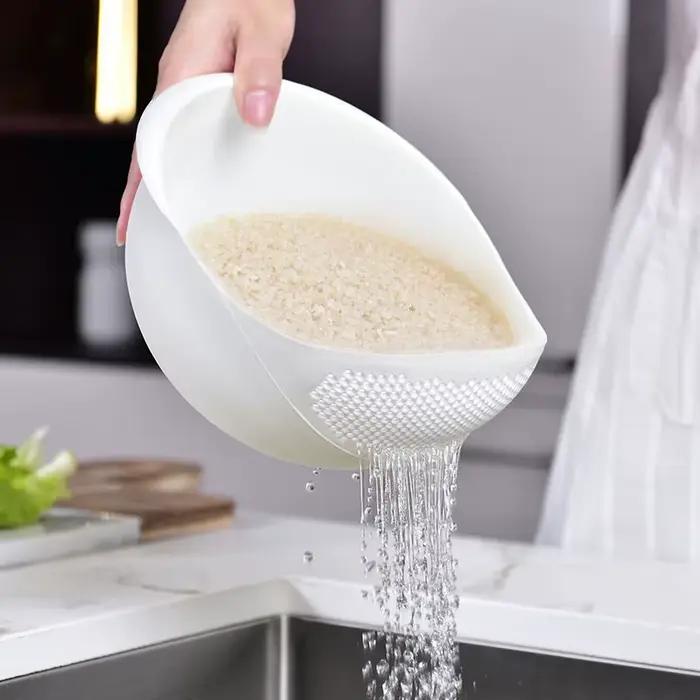 Passoire à riz 2 en 1, lave-haricots