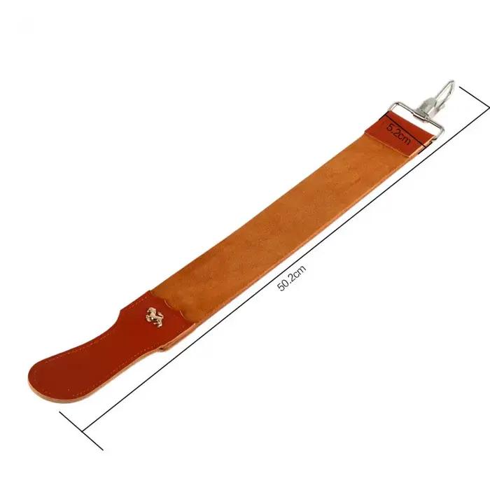 Sangle d'affûtage en cuir véritable pour rasoir droit, couteau droit et ciseaux, élégante et durable, affûtage et lissage après l'affûtage, pour rasage professionnel et amateur