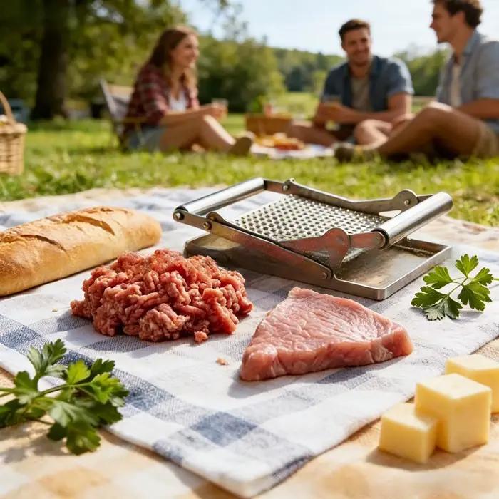 Attendrisseur de viande manuel en acier inoxydable à clipser pour attendrir