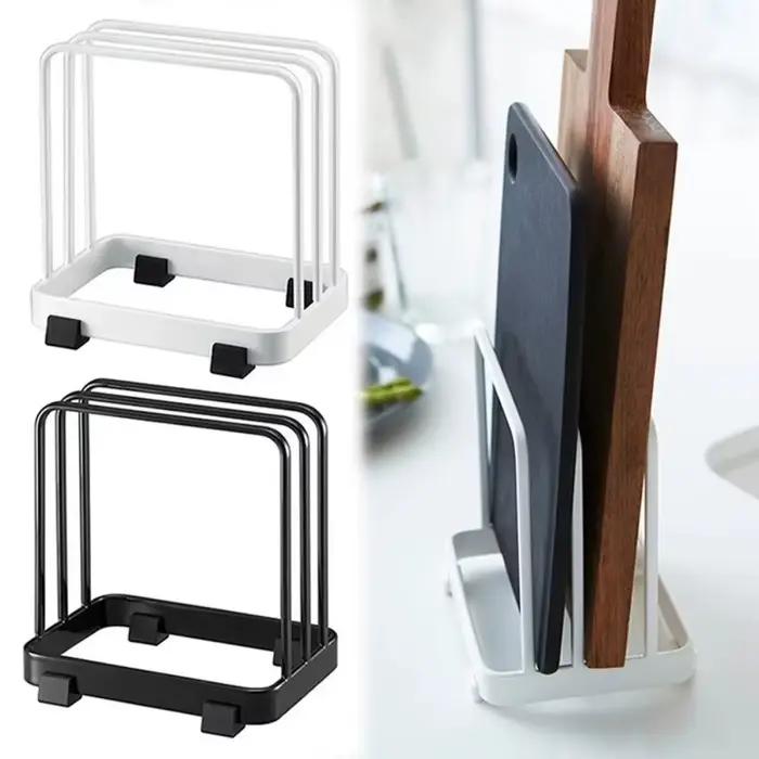 Étagère simple à plusieurs niveaux pour planches à découper, égouttoir vertical de cuisine couleur unie, support de séchage de vaisselle, tri et rangement