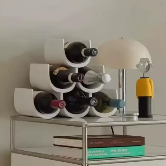Casier à vin créatif light luxury rangement intérieur bureau ornement table support bouteille vin accessoire bar occasions spéciales cadeau