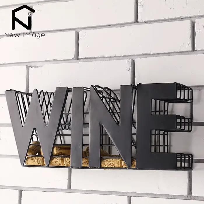 Porte-bouchon à vin rouge moderne, longueur de 13.5 pouces, support d'endurance, rangement pour comptoir de cuisine, armoire à vin, décoration de la maison