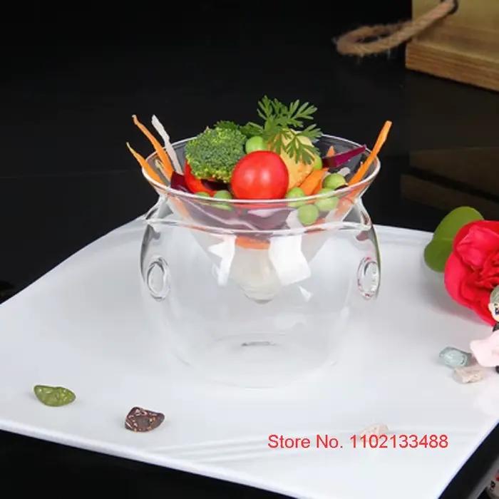 Vaisselle artistique japonaise pour la cuisine, assiette de service, vaisselle de restaurant créative, vaisselle à glace sèche, bol à salade de fruits