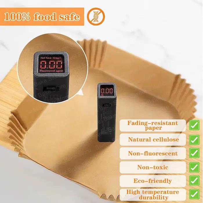 Doublure en papier de cuisson pour friteuse à air 6L + 3L tapis de cuisson non adhésif pour philips airfryer tefal easy fry occasionnels usage facile jetable respectueux de l'environnement