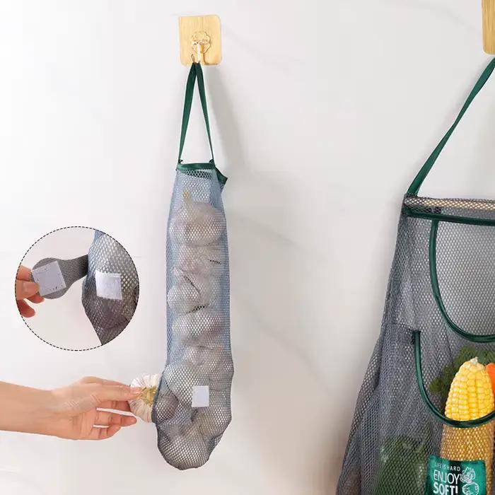 Sacs de rangement réutilisables pour la cuisine, filet de stockage de fruits et légumes ventilé et moderne à offrir pour la maison occasions spéciales