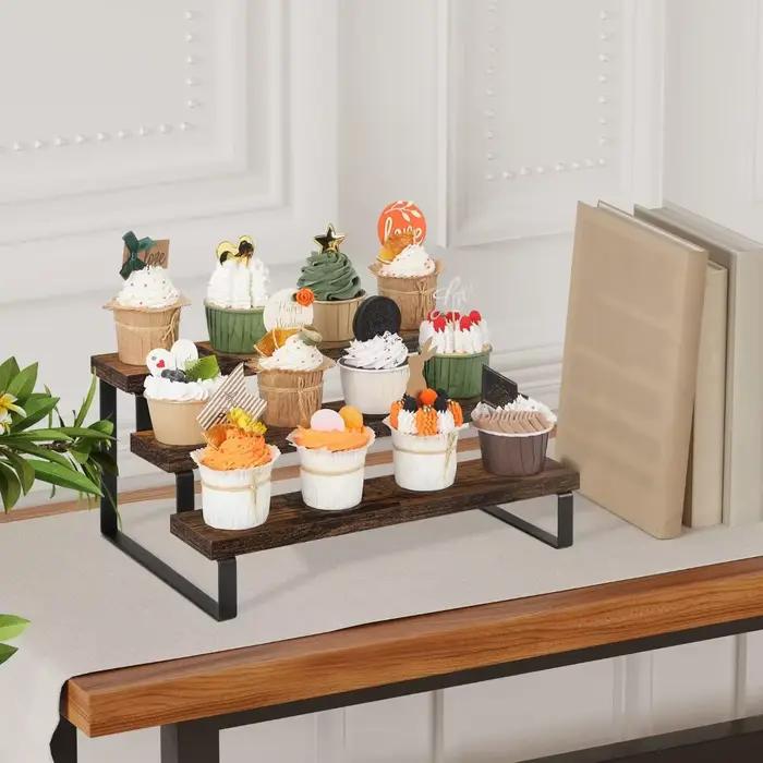 Présentoir à couches en bois massif multifonctionnel pour rangement de bouteilles et canettes d'assaisonnement moderne minimaliste à offrir pour cuisine ou salon