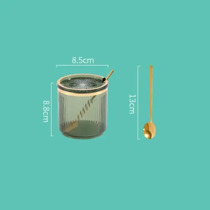 Pot de stockage exquis avec cuillère intégrée pour assaisonnements et autres ingrédients en cuisine pour femme occassions spéciales
