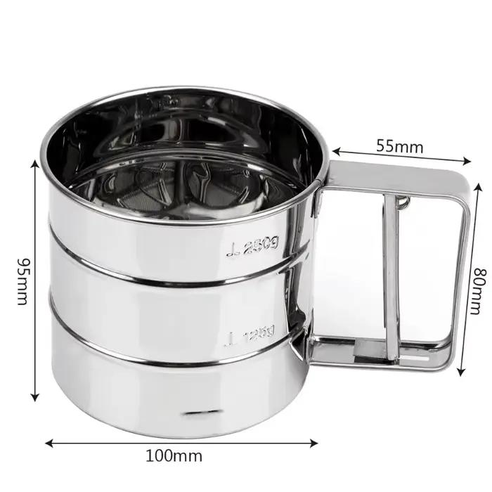 2 pièces Tamis doseur en acier inoxydable pour sucre glace