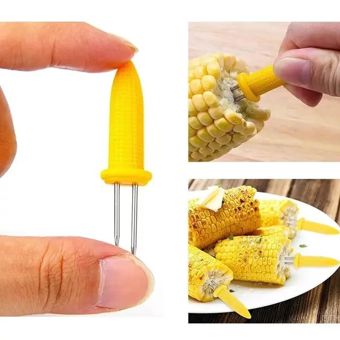 10 pièces fourchette brochette de maïs supports