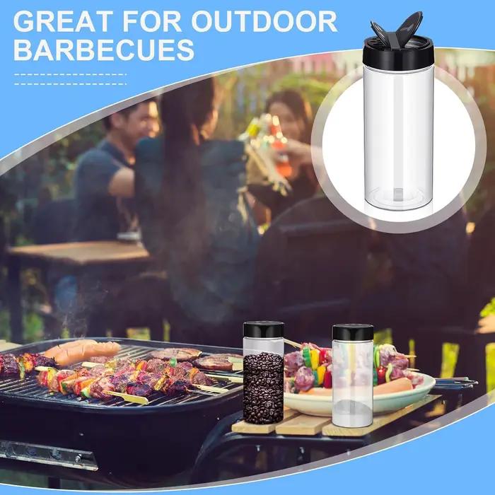 Boîtes à épices transparentes en plastique de 400 ml avec couvercle doseur, contenants à assaisonnements pour la cuisine et le barbecue