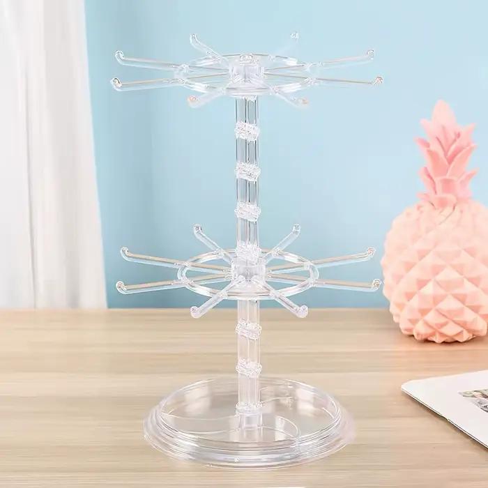 Support de rangement rotatif à 16 crochets avec distance inférieure réglable pour présentoir de porte-clés élégant pour femme et homme occasions spéciales-decoration-interieur-facile-installation-pratique