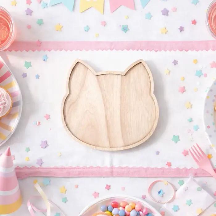 Petit Ours D'anniversaire Plateau En Bois Charcuterie Conseil Mignon Plateau De Fromage En Bois Enfants Décorations De Fête D'anniversaire Biscuit Plateau De Bonbons