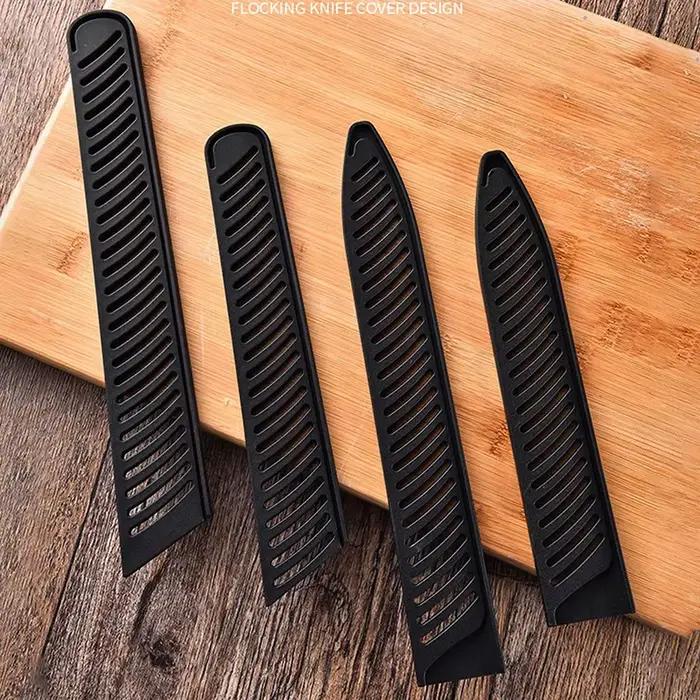 Étui de protection noir en plastique pour couteau