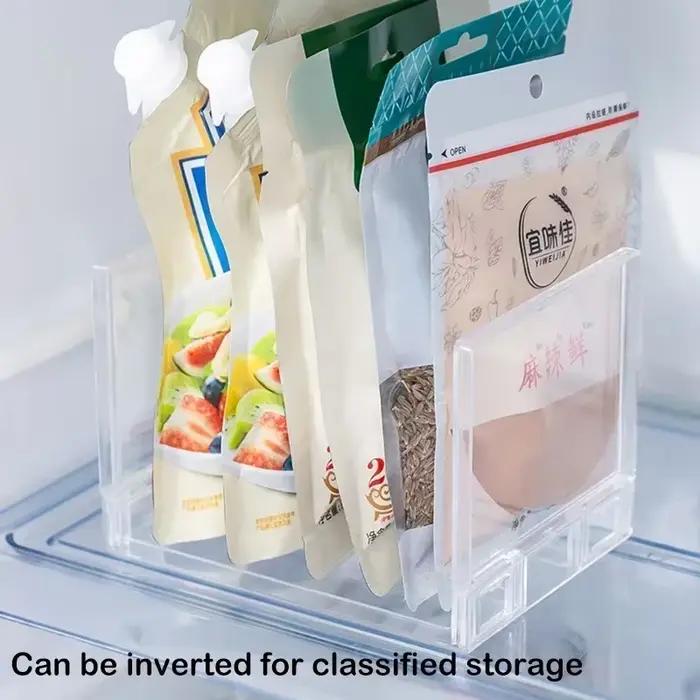 Support de rangement pour réfrigérateur, organisateurs de réfrigérateur, étagères de séparation superposées, support de bureau Transparent permettant de gagner de l'espace, accessoires de cuisine