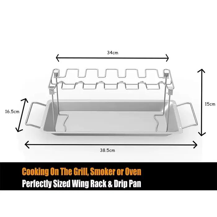 Support d'aile de poulet et de jambe de Barbecue en acier inoxydable