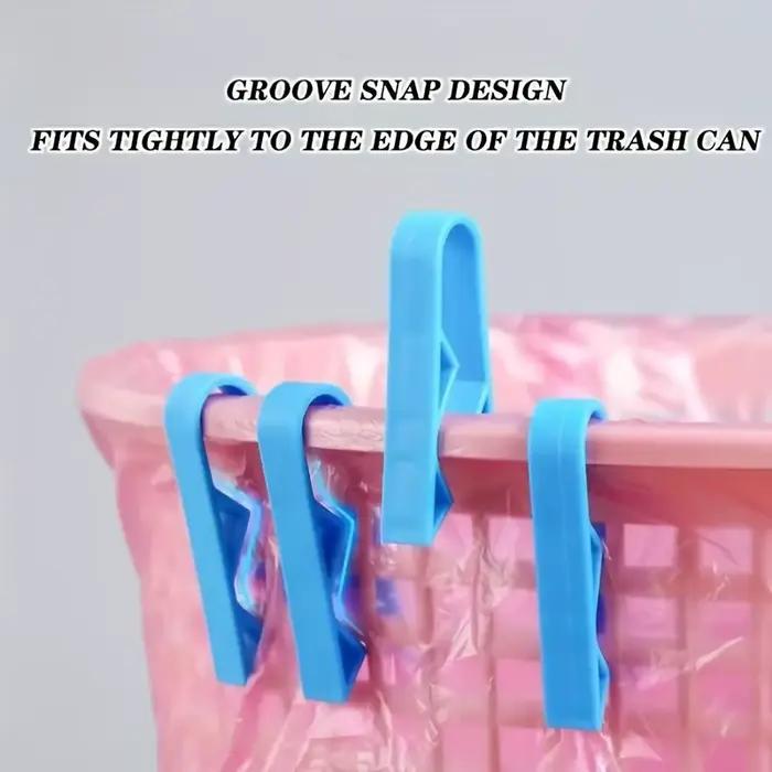 10 clips innovants pour poubelles – support de sac poubelle sûr et antidérapant, clips latéraux séparateurs élégants, pratique pour un usage domestique