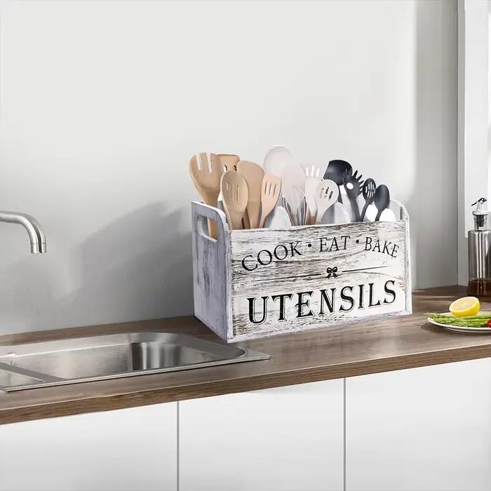Porte-ustensiles de cuisine en bois