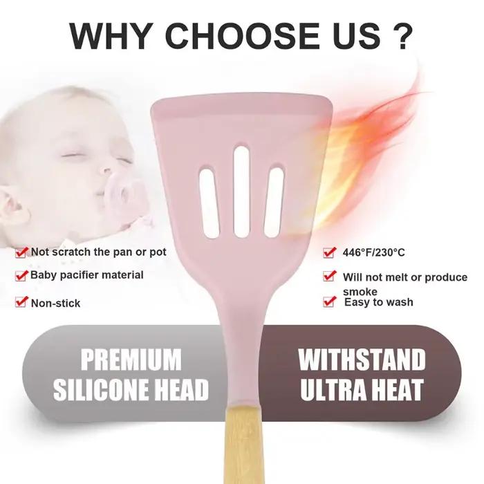 A19F-ustensiles de cuisine en Silicone