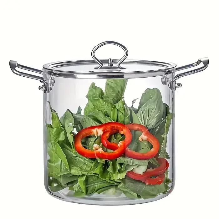 Casserole en verre 5, 5 L avec couvercle