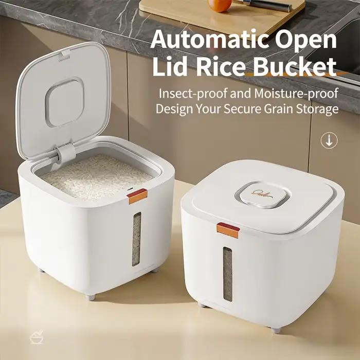 Conteneur de stockage de riz hermétique de qualité supérieure – Double joint en silicone et loquet encastré