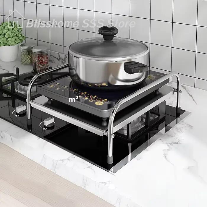 【S】Support de cuisinière à induction en acier inoxydable pour cuisine