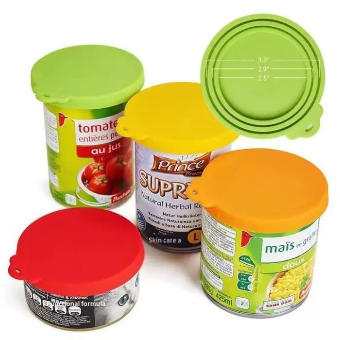 Couvre-boîte en silicone 3-en-1 réutilisable pour aliments