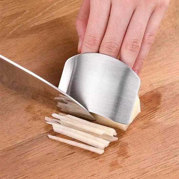 1 pièce Protège-doigts de cuisine en acier inoxydable