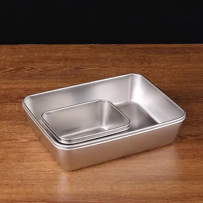 Boîte de stockage de viande de réfrigérateur d'acier inoxydable