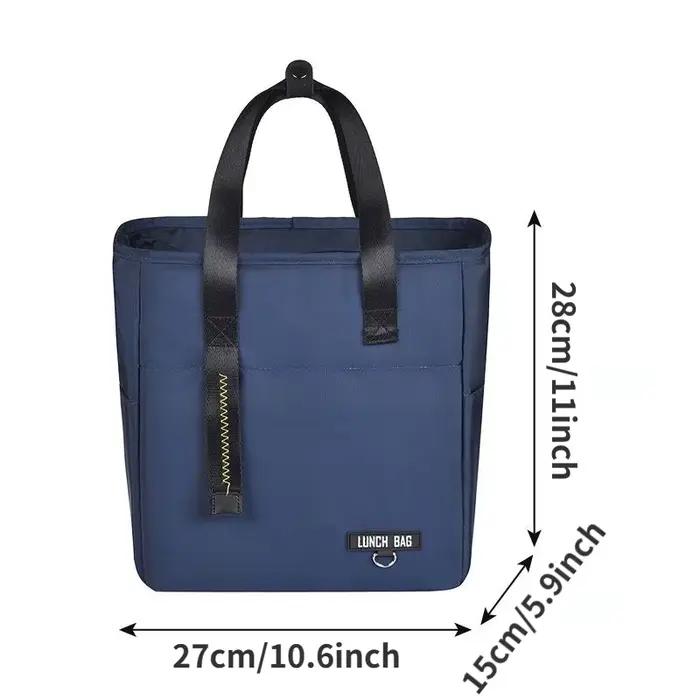 Boîte à déjeuner Bento isolée, sac thermique de grande capacité, sacs de rangement des aliments à fermeture éclair, conteneur refroidisseur, sacs à main de pique-nique de voyage
