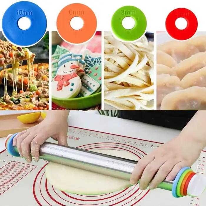 Ensemble de rouleaux à pâtisserie et tapis à pâtisserie en Silicone