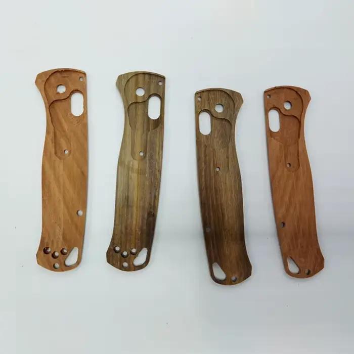 Balances de poignée de couteau en bois massif naturel personnalisé, 2 Types, pour couteaux Bugout 535, accessoires de fabrication de bricolage, pièces