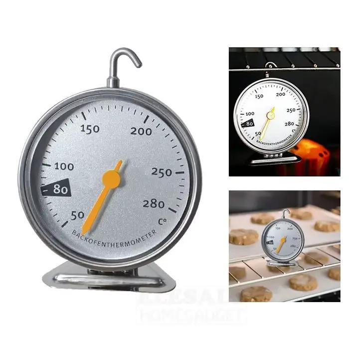 Therye.com-Four de cuisine en acier inoxydable, 280 degrés, grand cadran, cuisson au barbecue, cuisson de la viande, mesure de la température des aliments, outil de cuisine