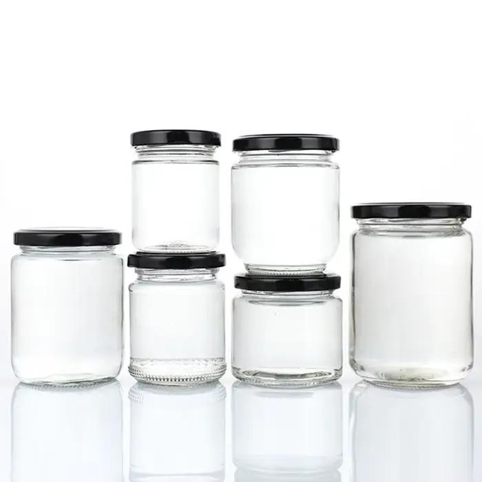 Bocal en verre noir hermétique pour la cuisine