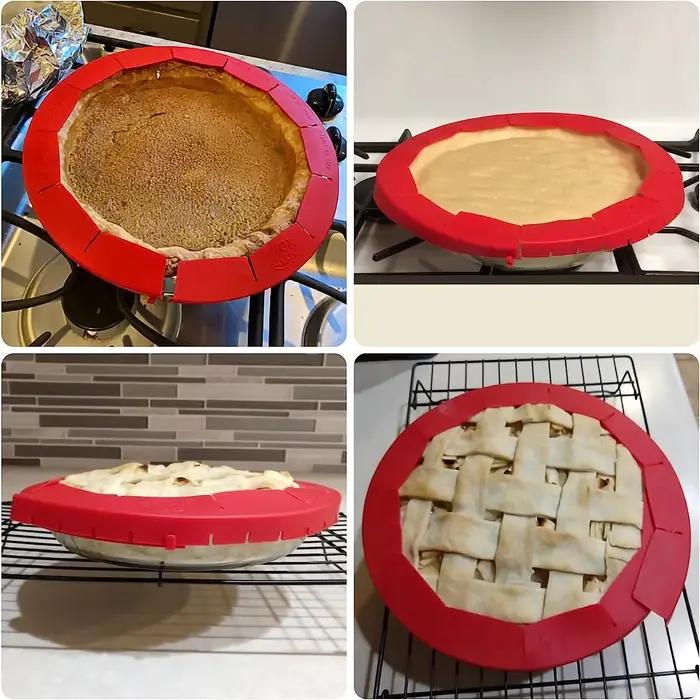 Bouclier de croûte de tarte en Silicone réglable