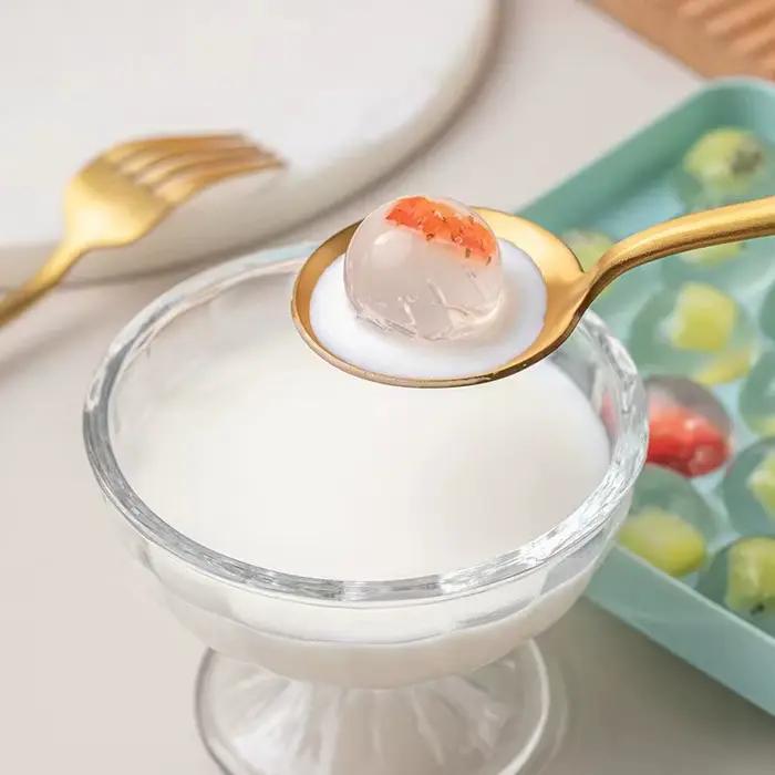 Moule à glaçons 66/33 - Moule à glaçons ronds pour whisky et cocktails avec couvercle, forme de balle de hockey parfaite, sans BPA, mini-bac, outil de cuisine
