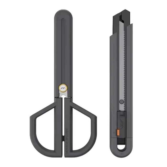 Ensemble de ciseaux et de couteaux utilitaires JIMIHOME, étui de protection réglable, outil de bricolage pour l'artisanat, la couture, la papeterie, le travail manuel de bureau
