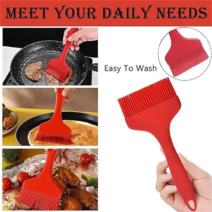 1 pinceau de cuisine en silicone résistant à la chaleur