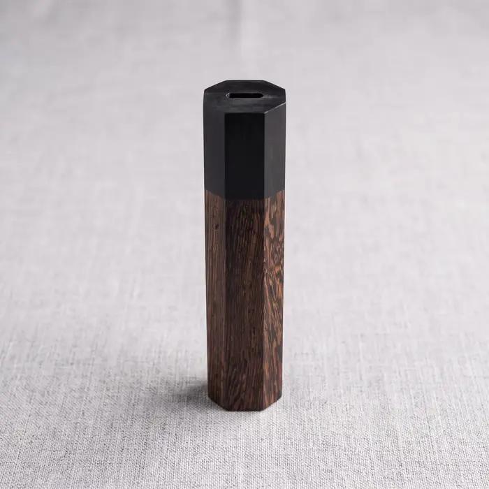 Manche de couteau octogonal en bois fait main, 135 mm, en bois composite Ébène Wengé, pour la fabrication de couteaux de sushi, Santoku, Gyuto et autres projets DIY