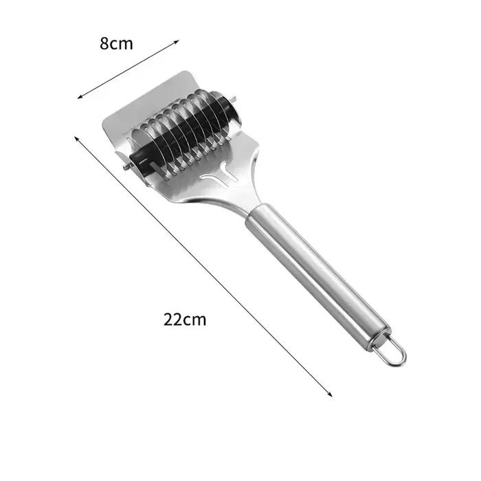 Coupe-nouilles en acier inoxydable machine à nouilles et spaghetti accessoire de cuisine pour préparer des nouilles fraiches oignons verts gingembre ail et plus