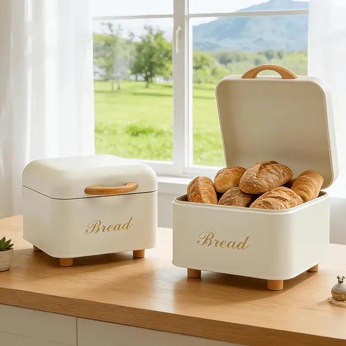 Boîte à pain robuste, petite boîte à pain pour comptoir de cuisine