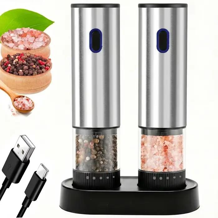 Moulin à sel et à poivre électrique automatique rechargeable