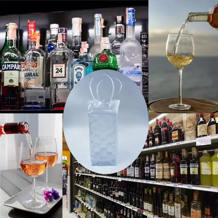 Sac à vin glacé support de refroidissement en gel seau à glace réfrigérateur pour bar boissons fraîches occasions spéciales événements festifs